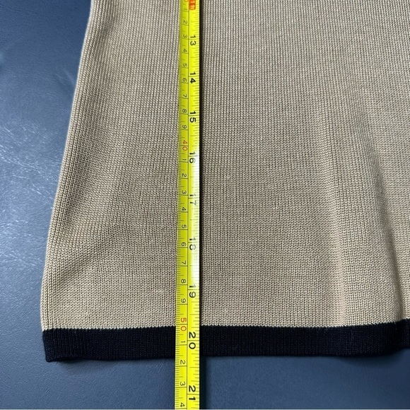 Liz Claiborne Collection Womens 100% Silk Tank Top Size Small Tan Black - Picture 6 of 8